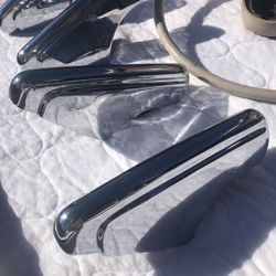 1950 Ford Chrome Bumper Guards and Steering Wheel,  And other Parts