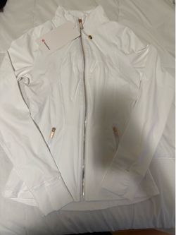 lululemon white with gold zipper size 2