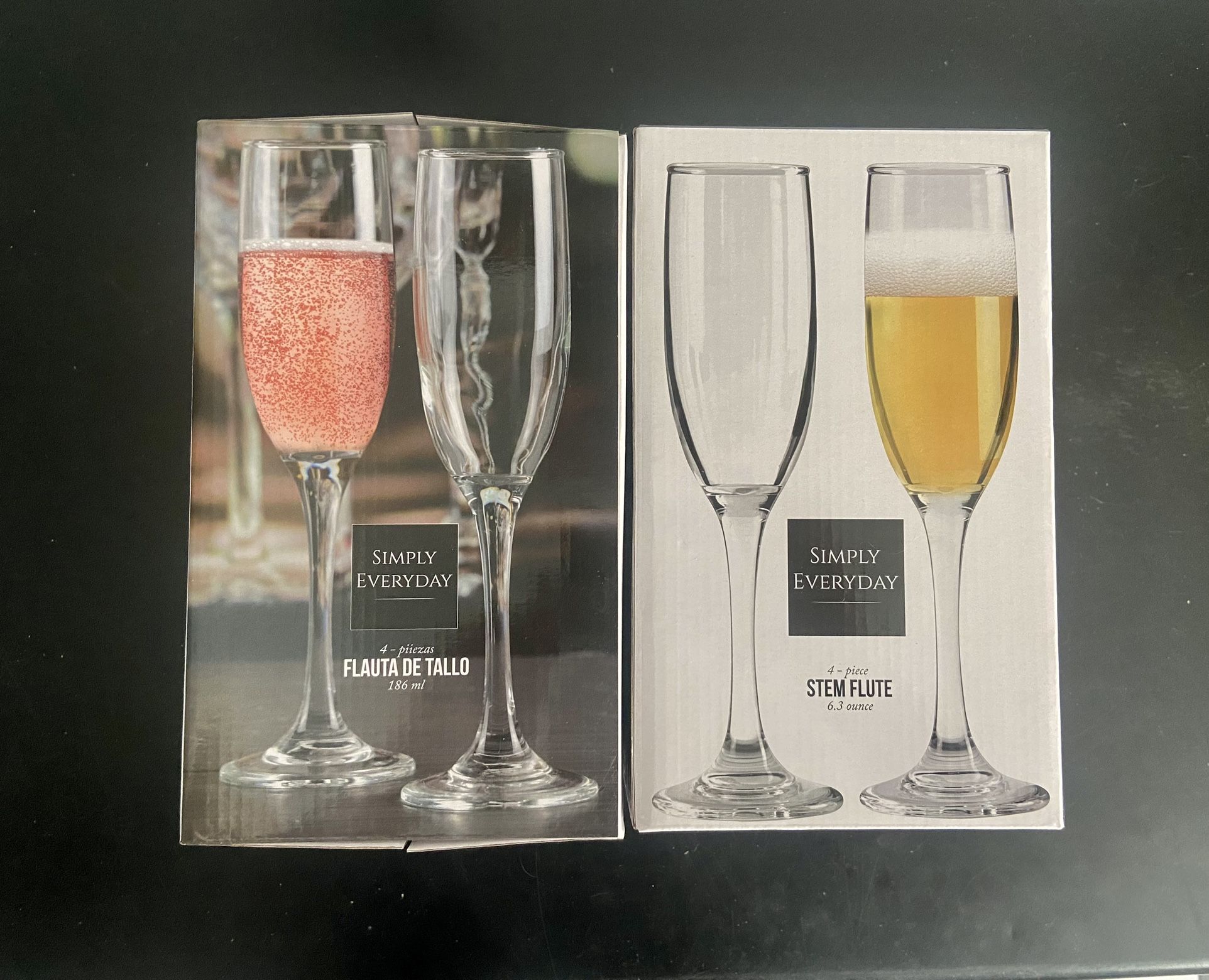 Stem Flute Glasses Two Sets Of Four