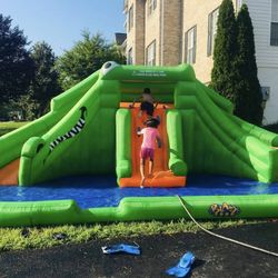 Blast Zone Crocodile isle inflatable water park