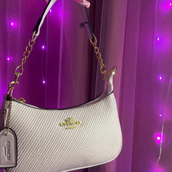 White Teri shoulder bag