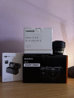 Sony A7C With 24mm Tamron, 50mm Sony Lenses And Dji Mic Mini Bundle