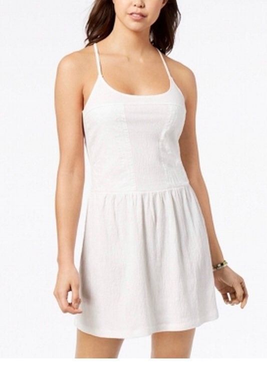 NWT ROXY LaPointe Beaches Embroidered Racerback White Dress M