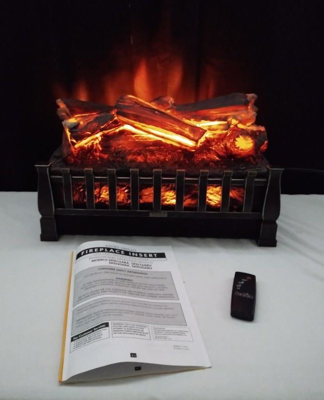 Duraflame Electric Fireplace Insert Heater with remote control