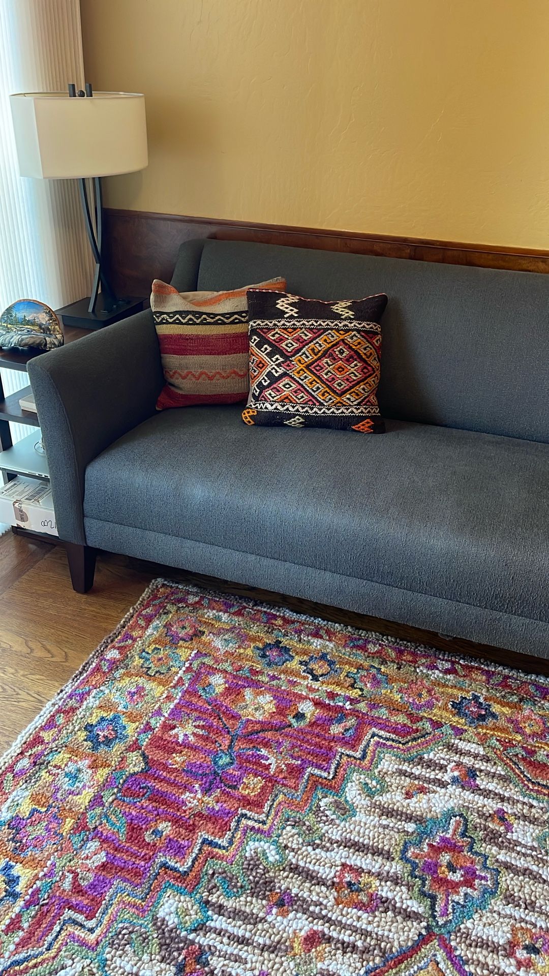 Crate & Barrel Structured Gray Couch