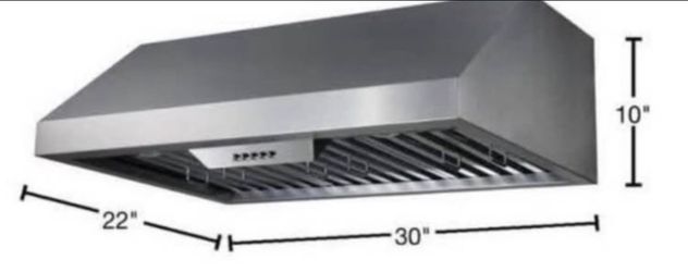 NEW UNDERCABINET RANGE HOOD STAINLESS STEEL