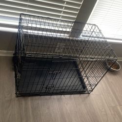 black dog crate
