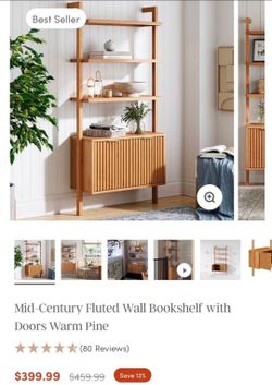 New in box Nathan James wall mount bookcase