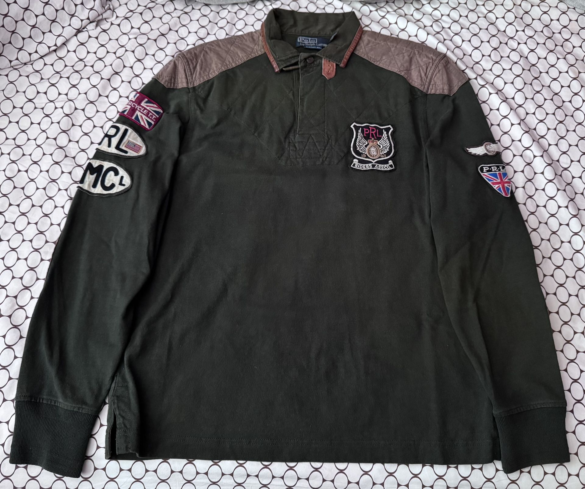 Polo Ralph Lauren Motorcycle Rugby Shirt Size M