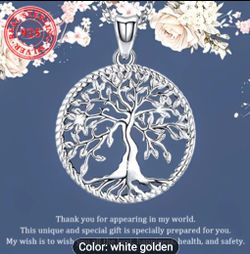 Beautiful Inspirational TREE OF LIFE  Pendant Necklace 