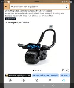 Ab Roller Wheel with Elbow Support and Timer(New)