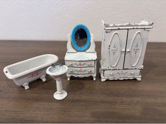 VINTAGE MATTEL THE LITTLES 1980 DOLL HOUSE Metal furniture