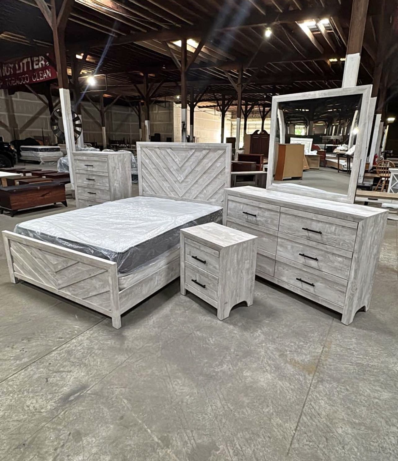 Huge Sale! Brand New Bedroom Set With Free Mattress And Boxspring