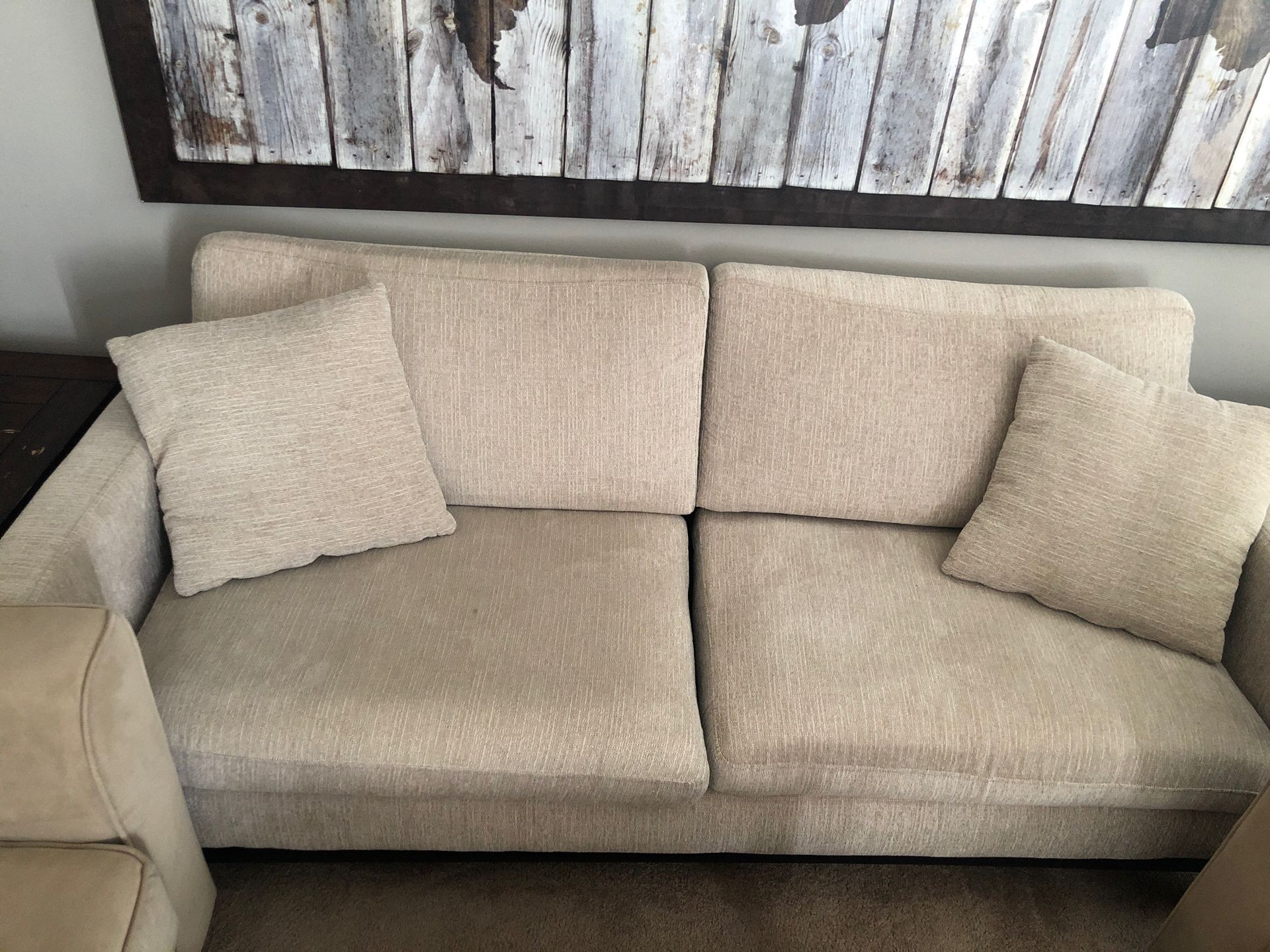 Beige small couch