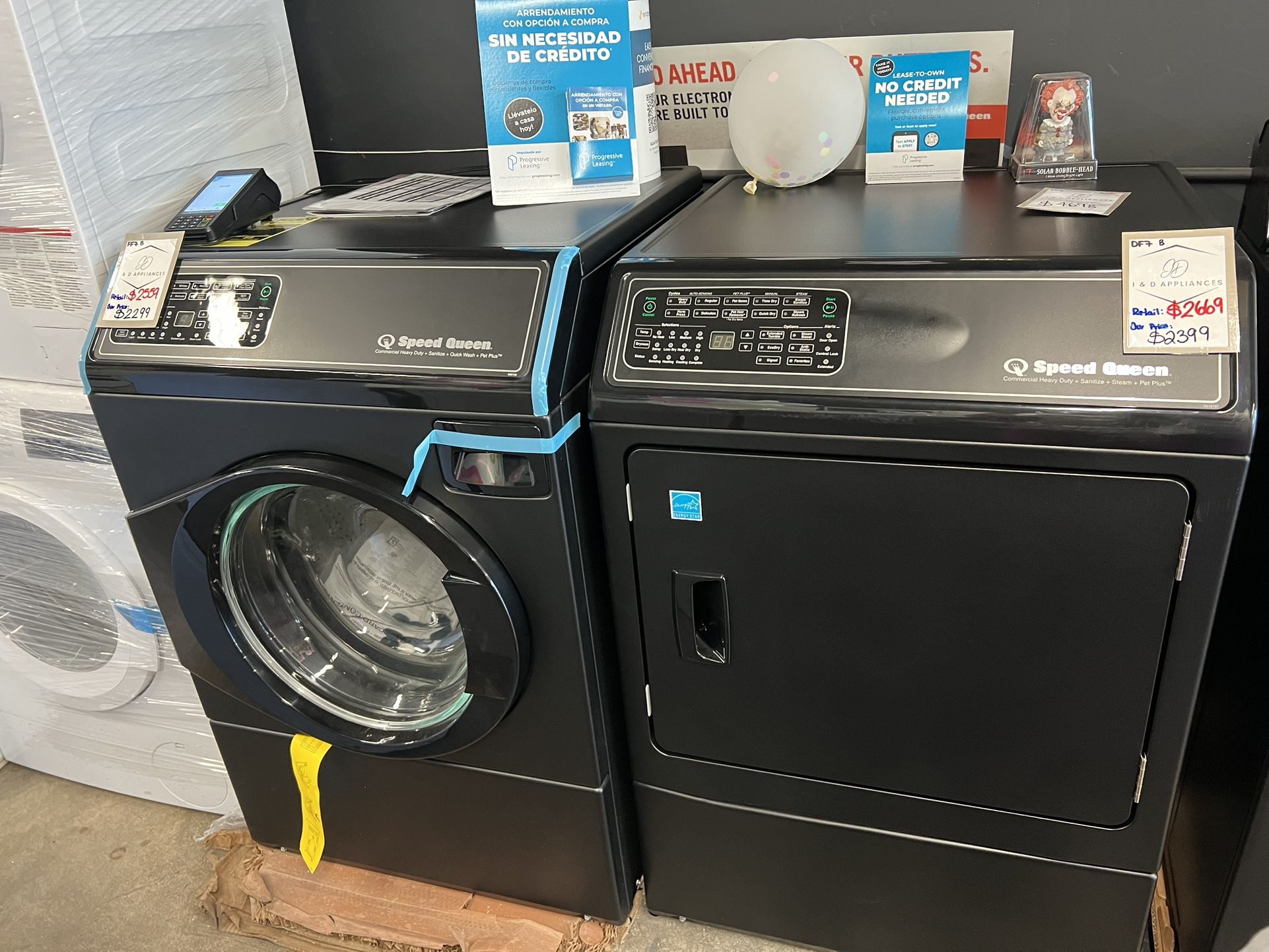 Speed Queen FF7 And DF7 Washer And Dryer In Matte Black 🐇🌼 ⚠️Call For Price⚠️