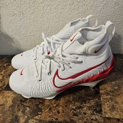 Nike Alpha Huarache NXT Metal Baseball Cleats White/Red DJ6517-104 Mens Size 12