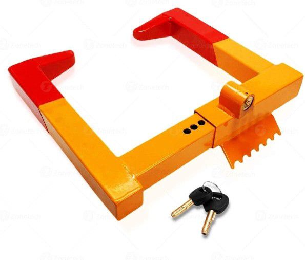 Zone Tech Security Wheel Clamp Chock Lock- Trailer Clamp Boot Tire Claw