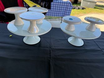 7 pc cake and cupcake stands