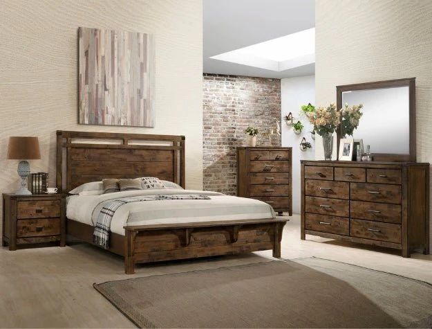 Queen Bed, Dresser, Mirror And Nightstand