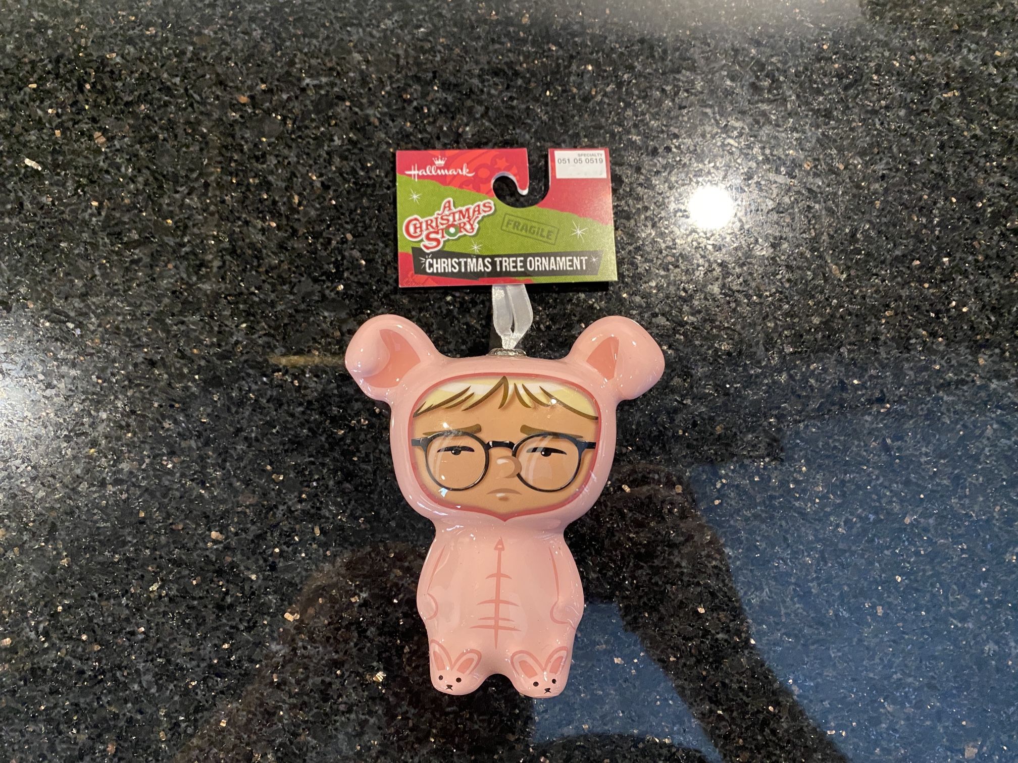 Hallmark A Christmas Story Ralphie in Pink Bunny Suit Decoupage Ornament