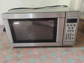 by "Home Depot", unbranded microwave.