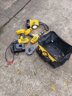 Dewalt drills and lamp