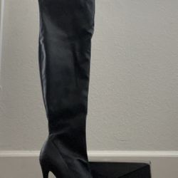 Black Thigh High Boots