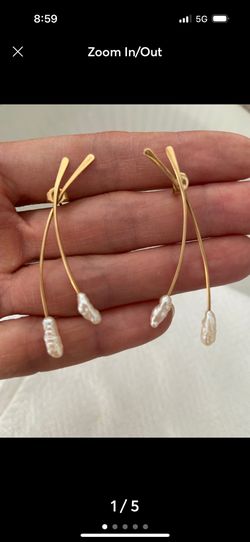 14k gold handmade earrings w. Pearls