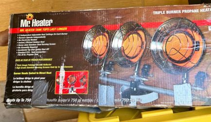 Three burner heater