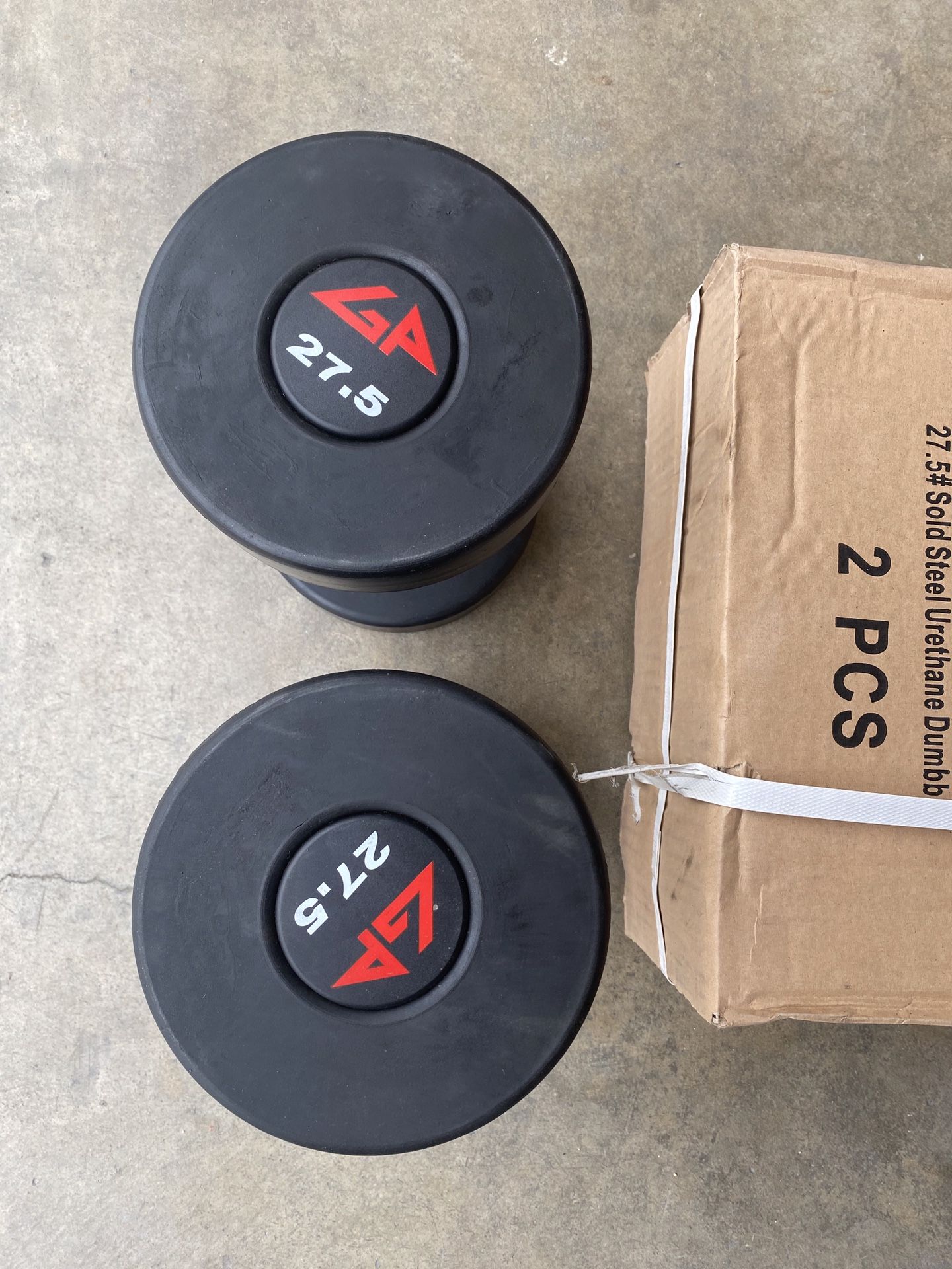 New GP commercial grade urethane dumbbells 27.5lbs pair