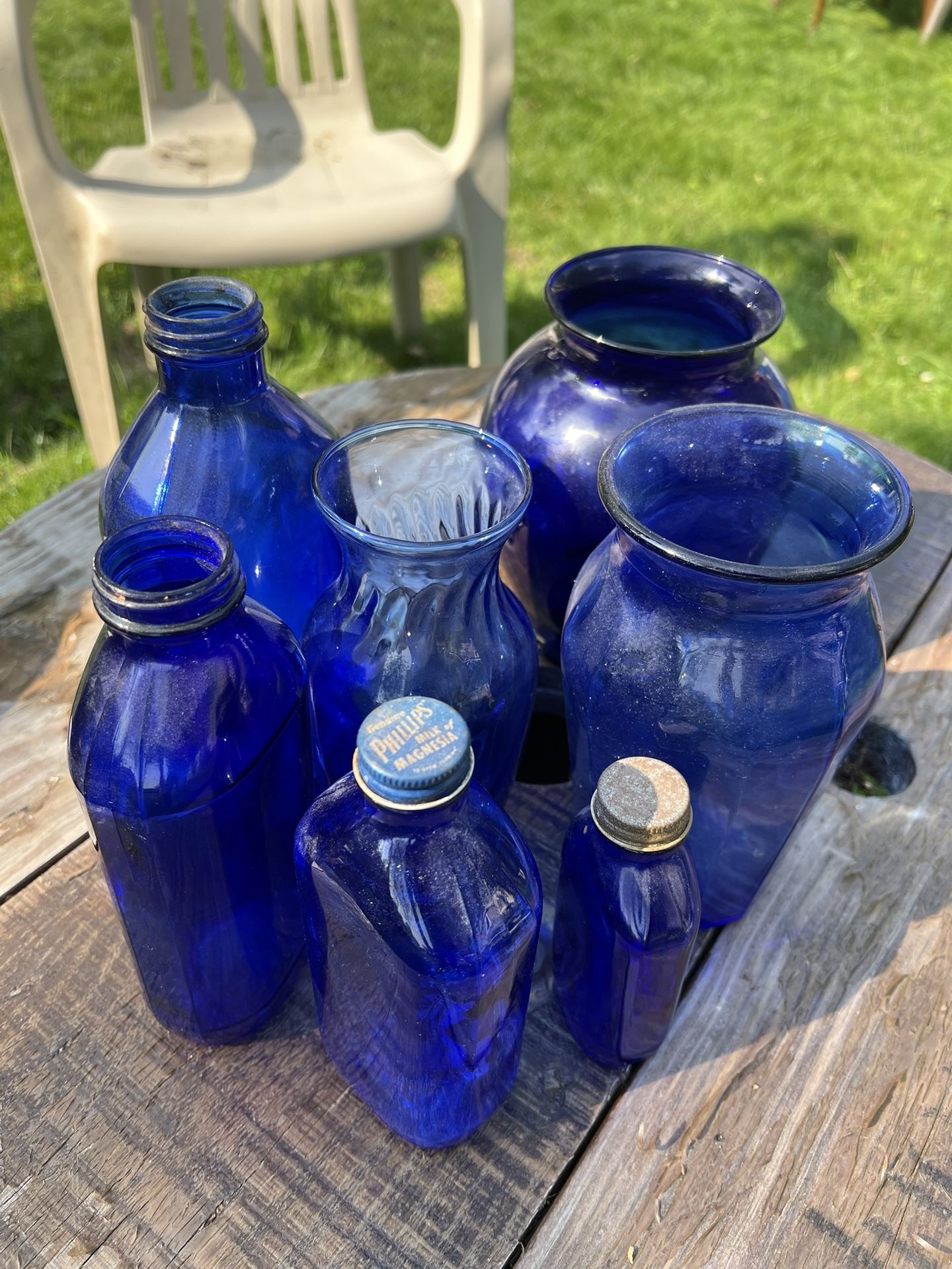 cobalt blue glass bottles