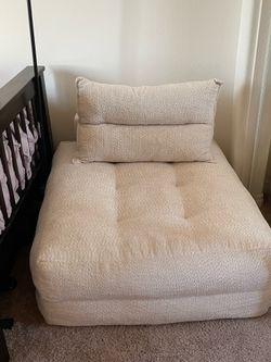 Folding white  sofa, bed chair