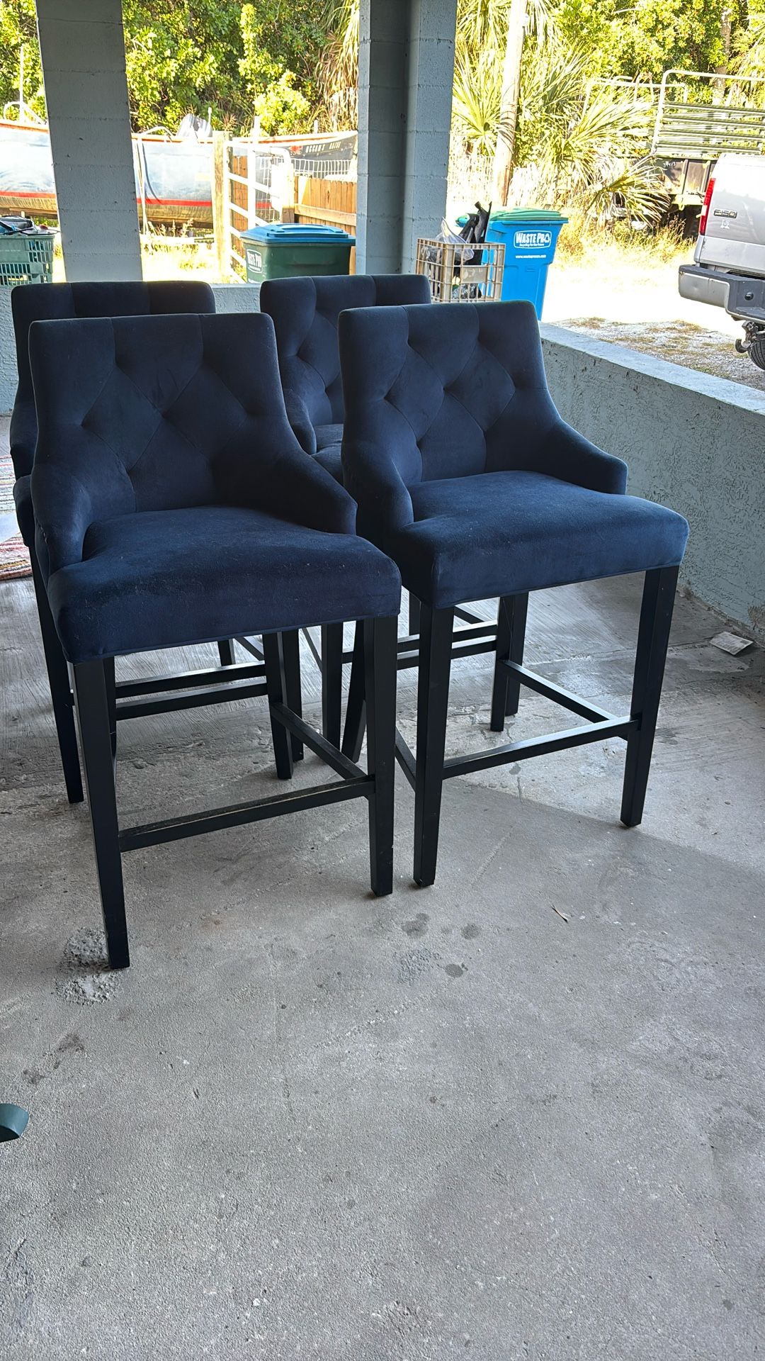 5 Velour High Too Chairs