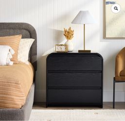 Better Homes & Gardens Juliet 3-Drawer Nightstand – Black Finish