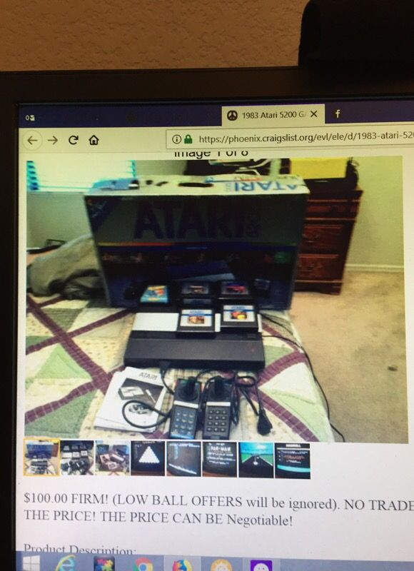 1983 Atari 5200 Game Console