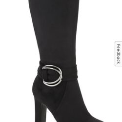 IMPO OMARI Womens Long Black Suede Boots