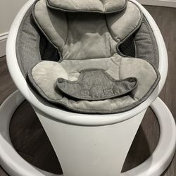 Bluetooth Enabled Infant Baby Swing, 5 Ranges of Motion, White, Unisex