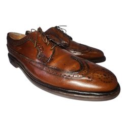 FLORSHEIM ROYAL IMPERIAL 5 NAIL V-CLEAT OXBLOOD CLASSIC WING TIP SHOES MEN 10 D