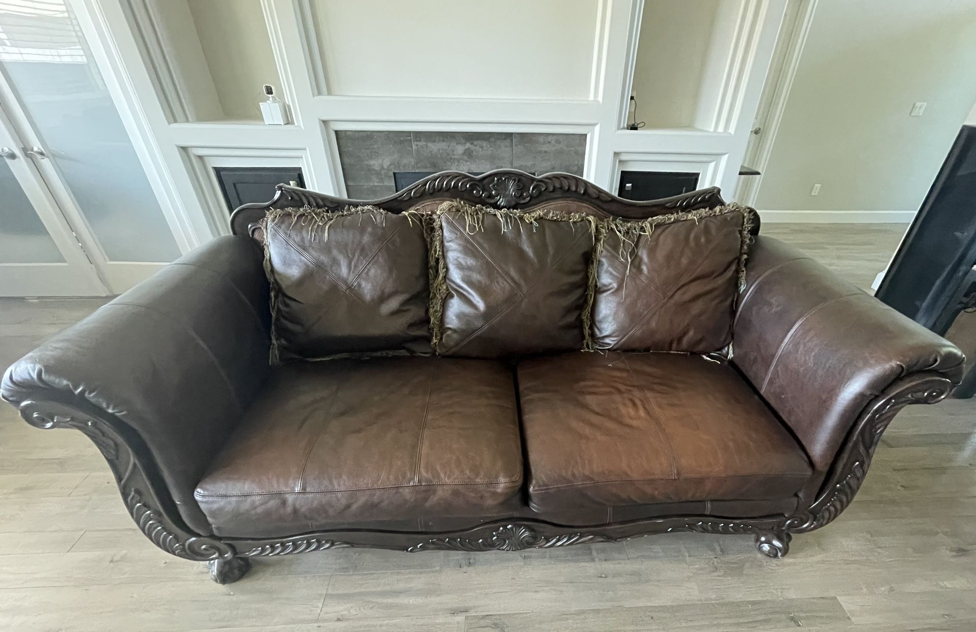 Leather Sofa & Loveseat