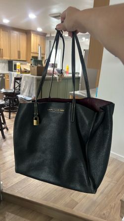Marc Jacobs Black Leather Tote Bag