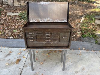 Vintage Tool, Chest, On A Stand