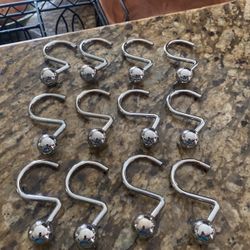 Bath Ball Chrome Heavy Duty Shower Curtain Hooks
