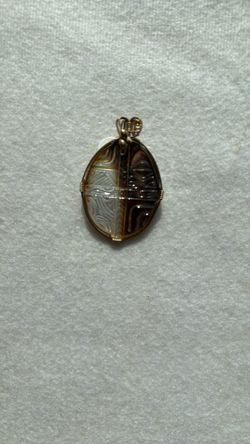 Hand Carved Mother Of Pearl Pendant