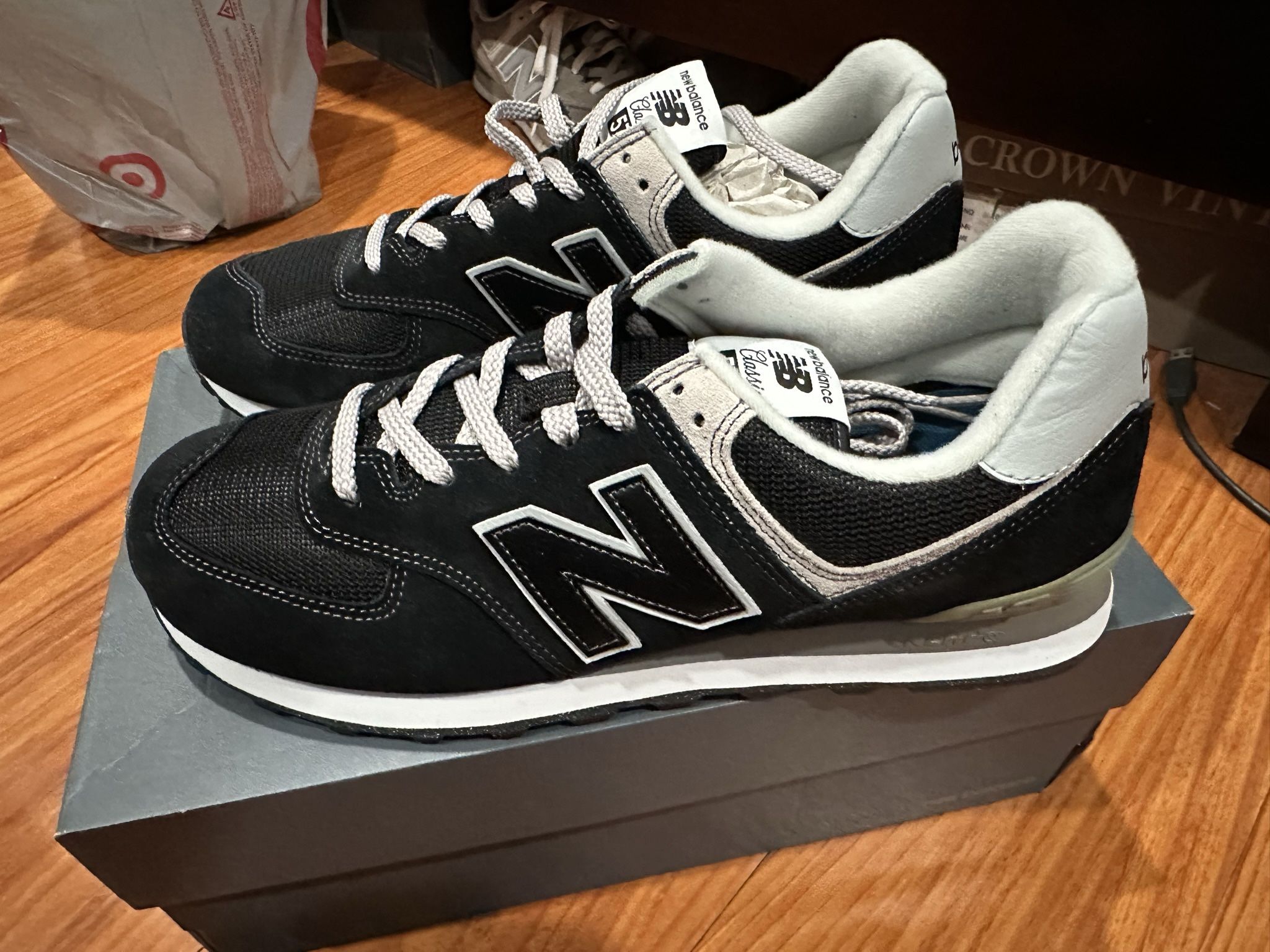 Brand New New Balance 574 Black Men's Size 11