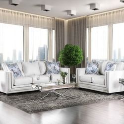 Brand New Off-White Sofa and Loveseat Set - Made In USA 🇺🇸 