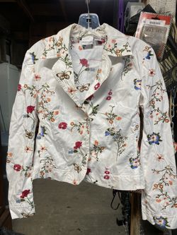 Brand New Size 6 Embroidered Cotton Blazer