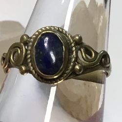 Brass Lapis Ring