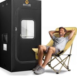 Portable Steam Sauna 1200W 3L, Sauna Tent with Ergonomic High Back Sauna Chair, Full Body Personal Sauna Box for Home Spa Indoor, 75”x35”x35” XL Size 