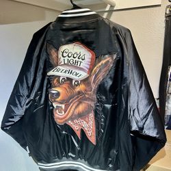 Coors Light Beer Wolf Varsity Jacket Size XL