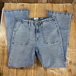 Kensie Vintage Luxe Flare Jeans Womens 8 29 High Rise Light Wash Stretch Denim